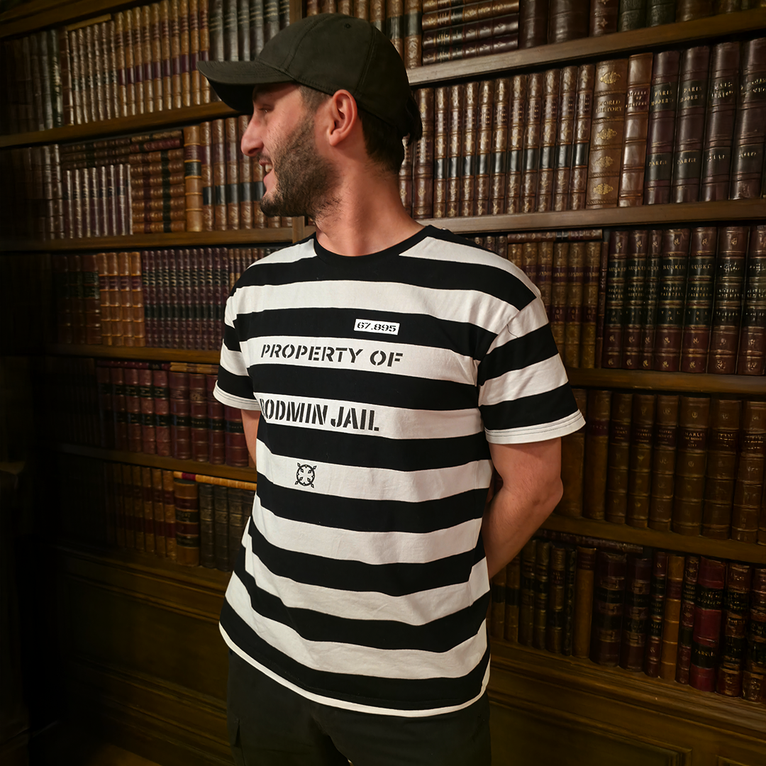 Adult Woven Striped Short Sleeve T-shirt (Cream&Black)