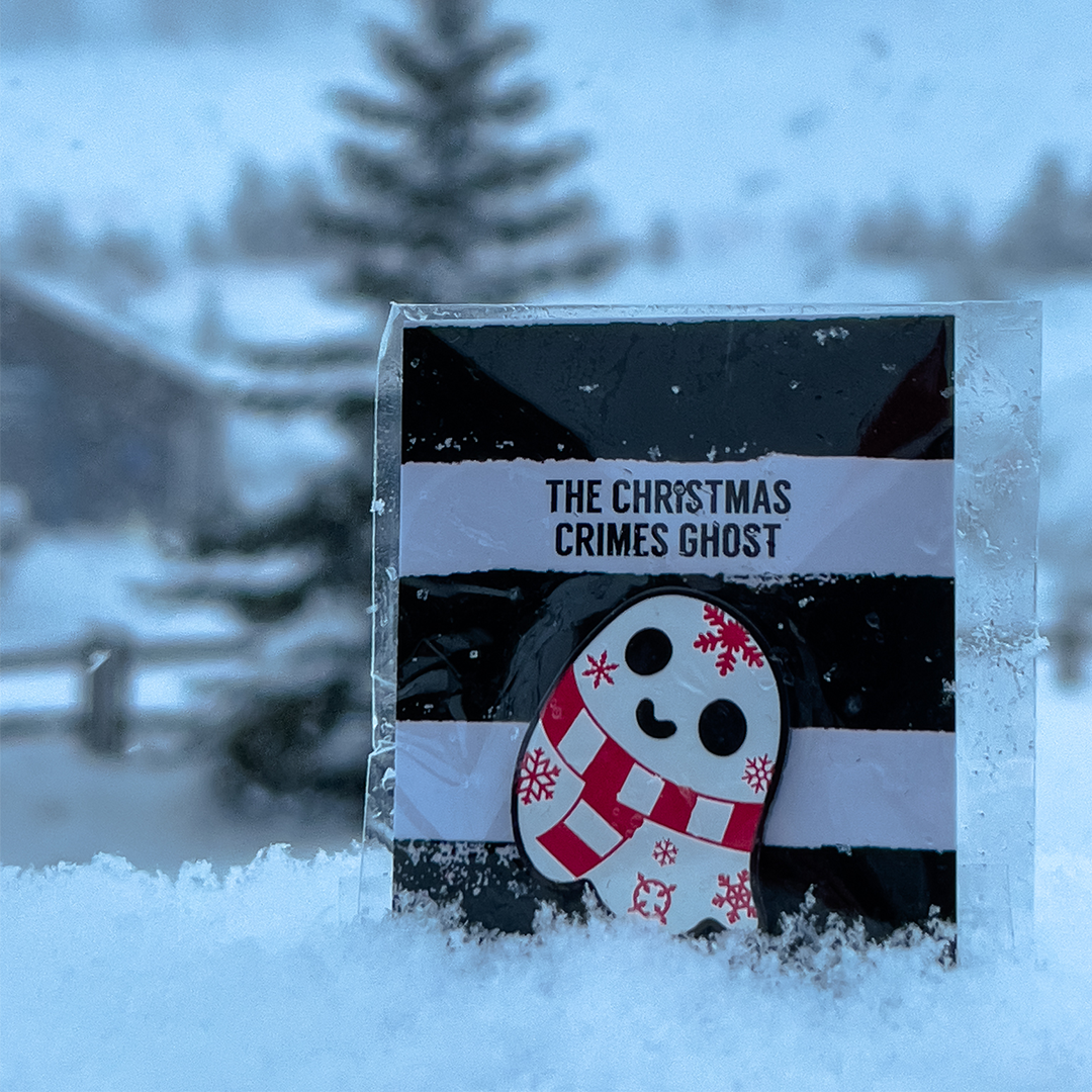 The Christmas Crimes Ghost Pin Badge